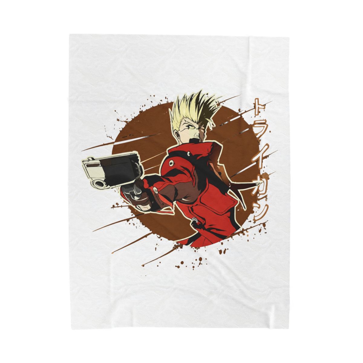 Trigun Stampede Retro Style Throw Blanket - alternate angle 3, merchandise