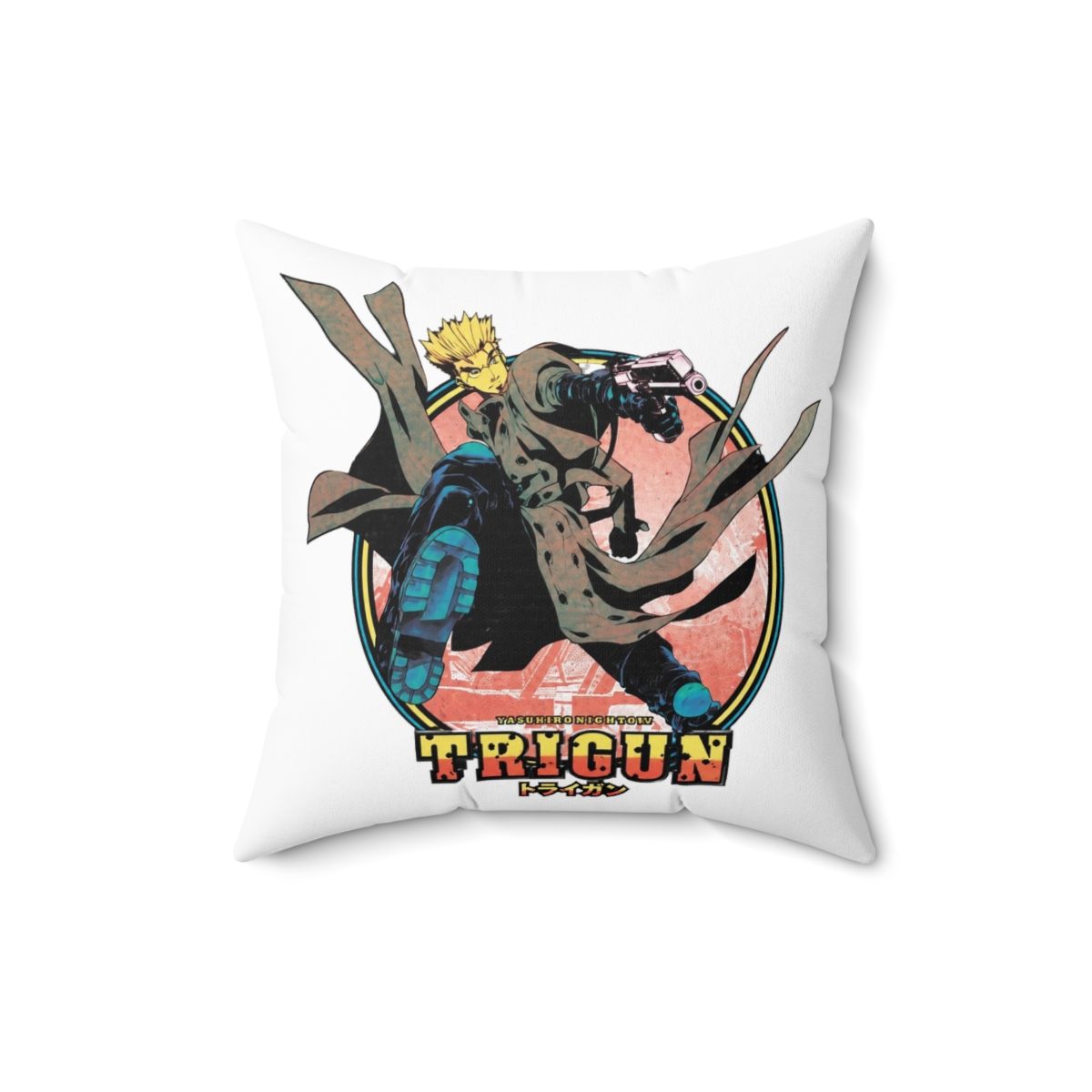 Hot Trigun Vash The Stampede Throw Pillow - alternate angle 2, merchandise