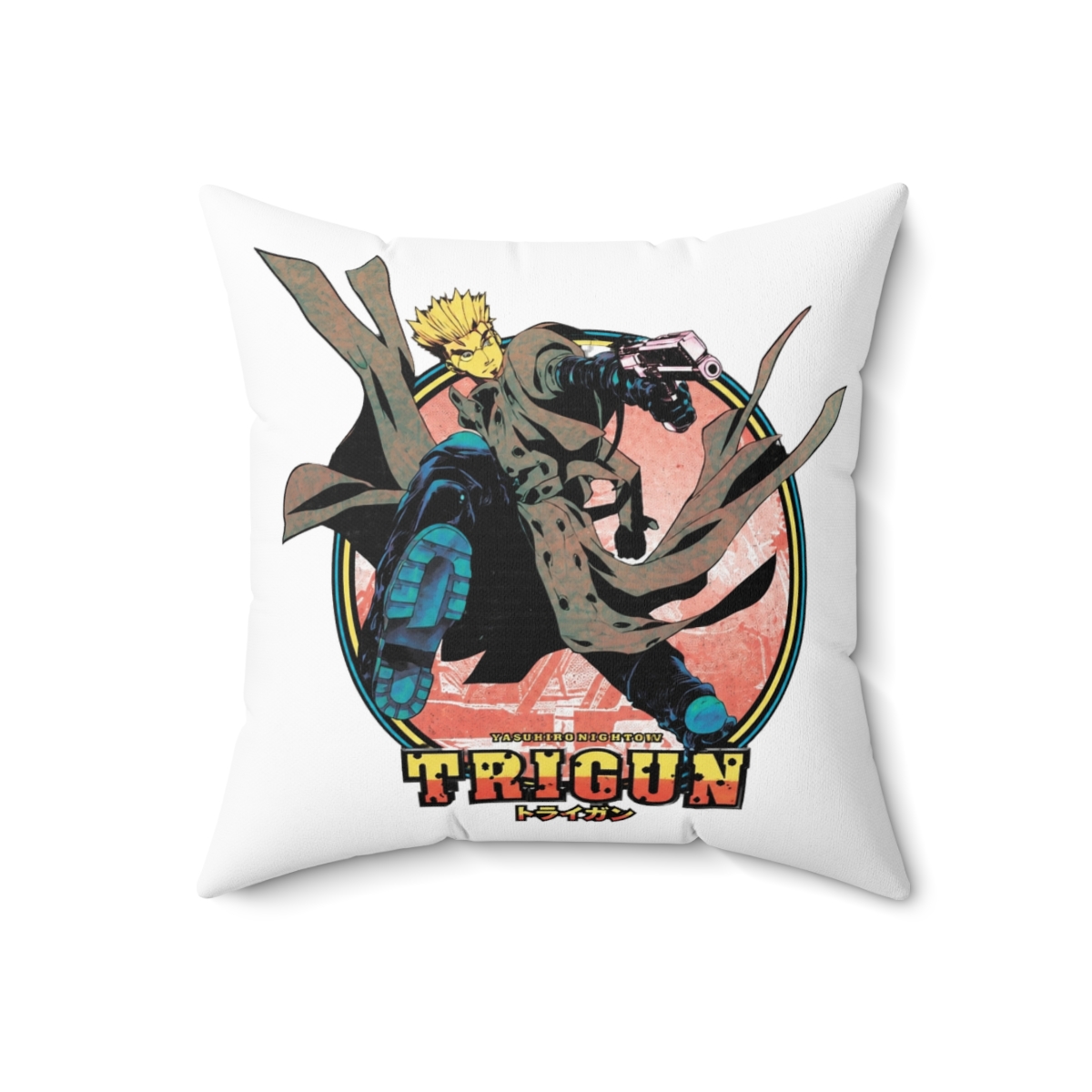 Hot Trigun Vash The Stampede Throw Pillow - alternate angle 3, merchandise