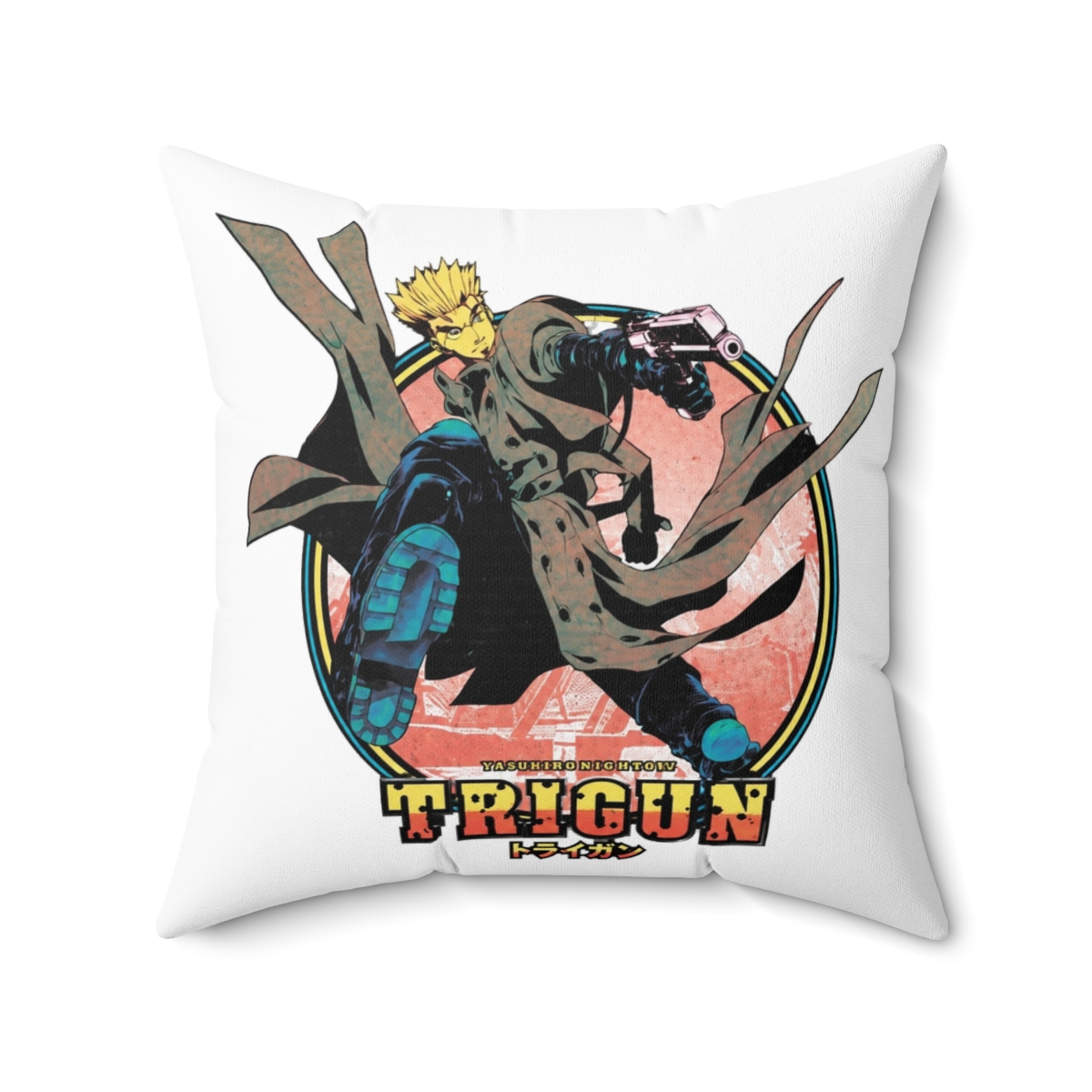 Hot Trigun Vash The Stampede Throw Pillow - alternate angle 4, merchandise