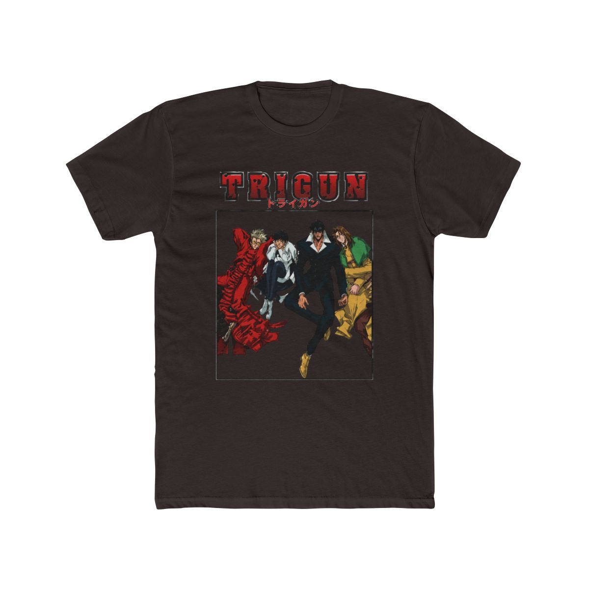Trigun Vash Meryl Nicholas and Milly Black T Shirt - alternate angle 2, merchandise