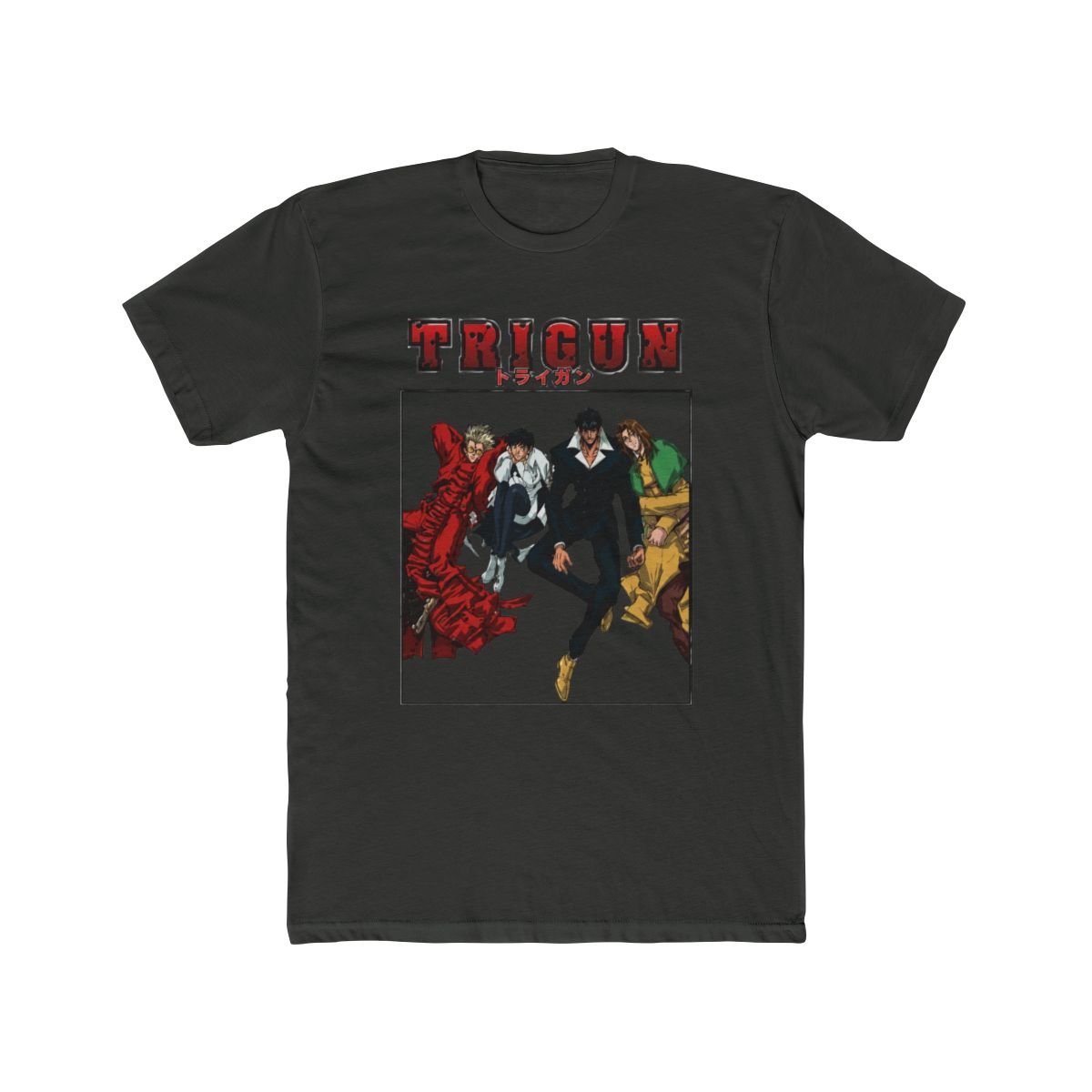 Trigun Vash Meryl Nicholas and Milly Black T Shirt - alternate angle 5, merchandise