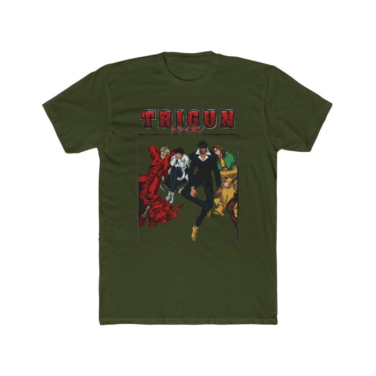 Trigun Vash Meryl Nicholas and Milly Black T Shirt - alternate angle 4, merchandise