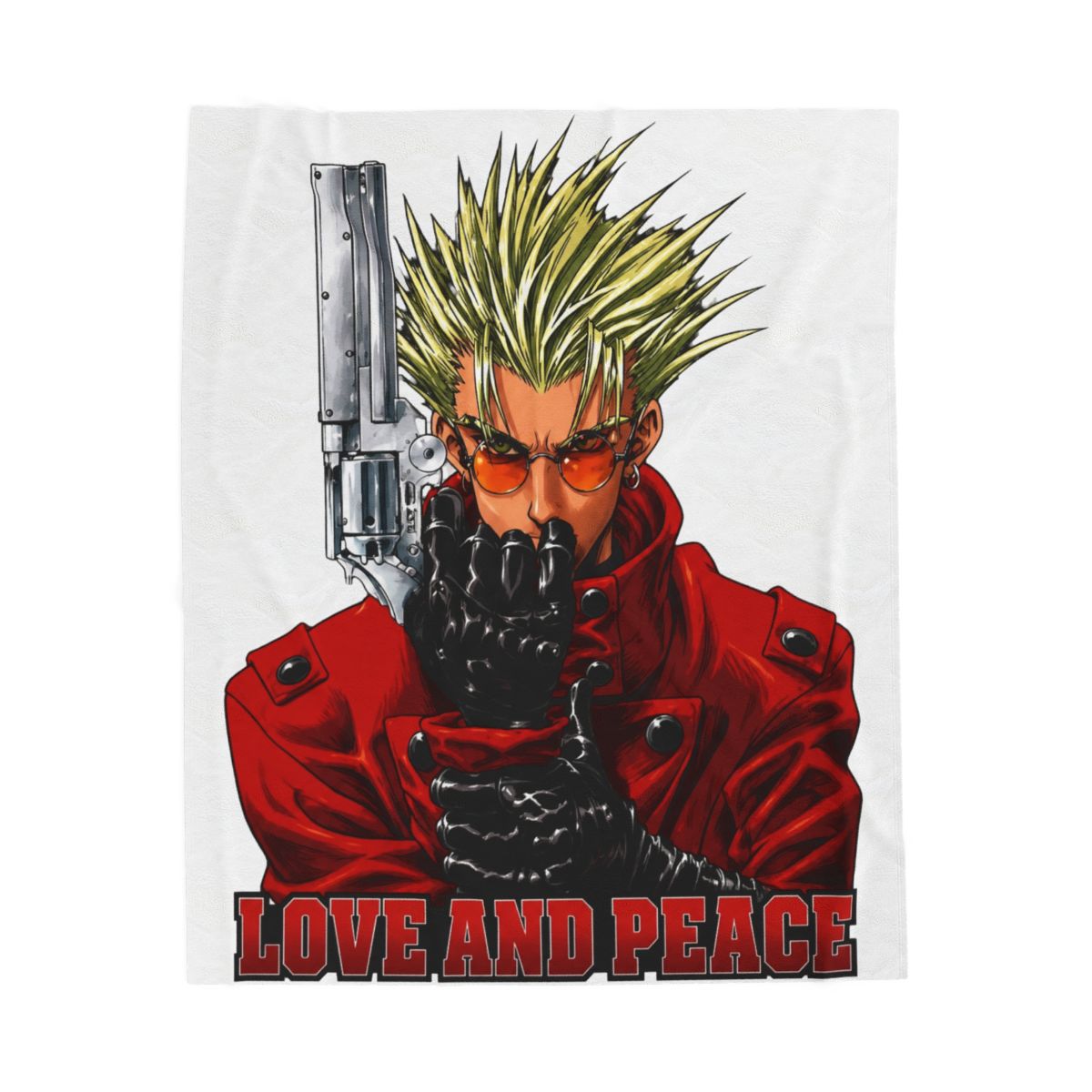 Great Eastern Entertainment Trigun - VASH The Stampede Sublimation Throw Blanket 46" W x 60" H - alternate angle 2, merchandise