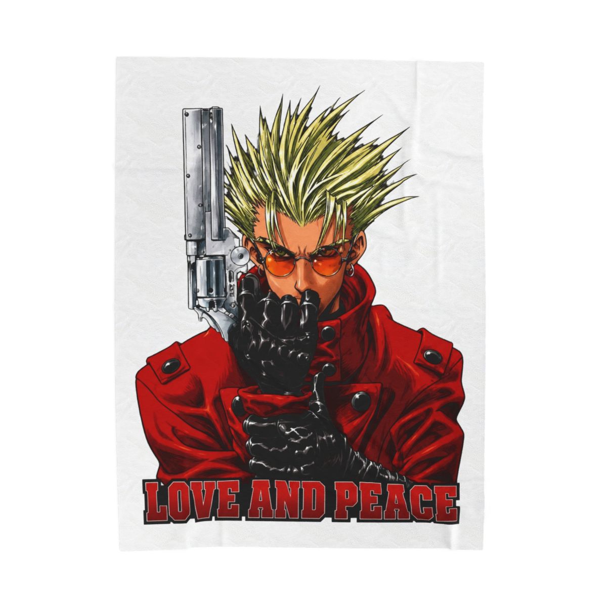 Great Eastern Entertainment Trigun - VASH The Stampede Sublimation Throw Blanket 46" W x 60" H - alternate angle 3, merchandise
